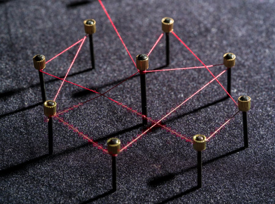 Social Network or Business Organization Concept